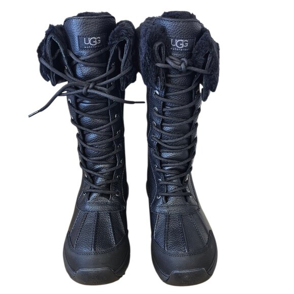 UGG Adirondack lll Tall Boots, Black, Waterproof, Winter, Outdoor, Size 7.5 - Picture 2 of 9